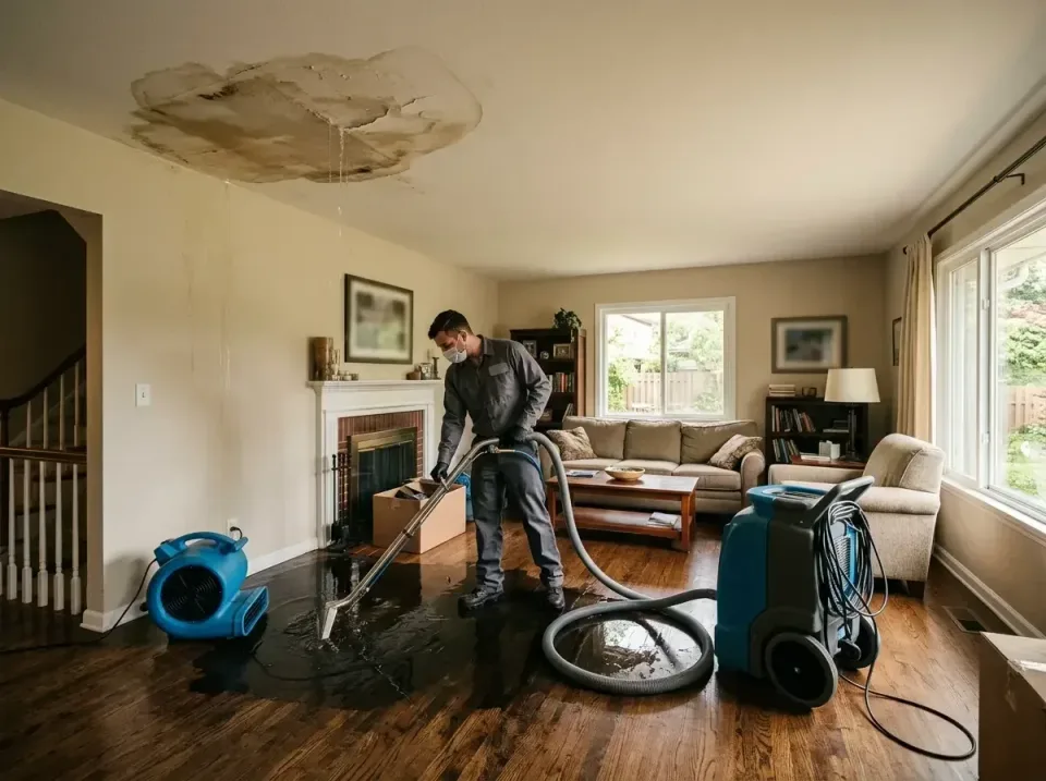 attic-pipe-burst-ceiling-drip-008 — frequently asked questions, Water Damage Restoration & Carpet Care in Springfield, IL